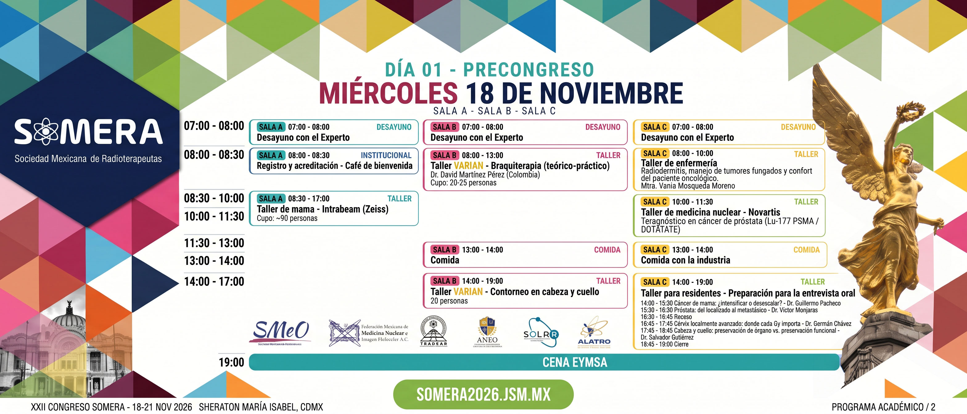 Congreso SOMERA 2026: Miércoles 18 Nov 2026